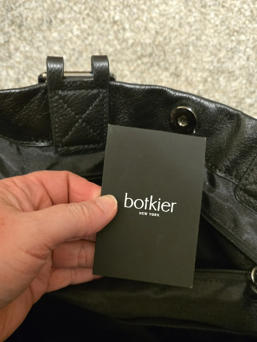 Botkier Black Leather Shoulder Tote for Men